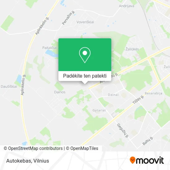 Autokebas žemėlapis