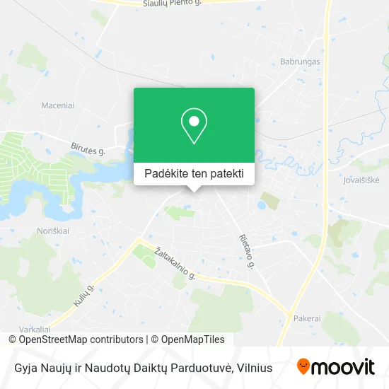 Gyja Naujų ir Naudotų Daiktų Parduotuvė žemėlapis