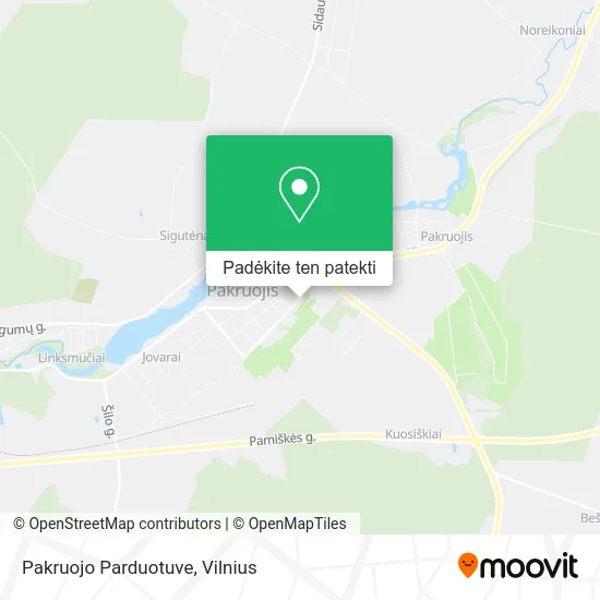 Pakruojo Parduotuve žemėlapis