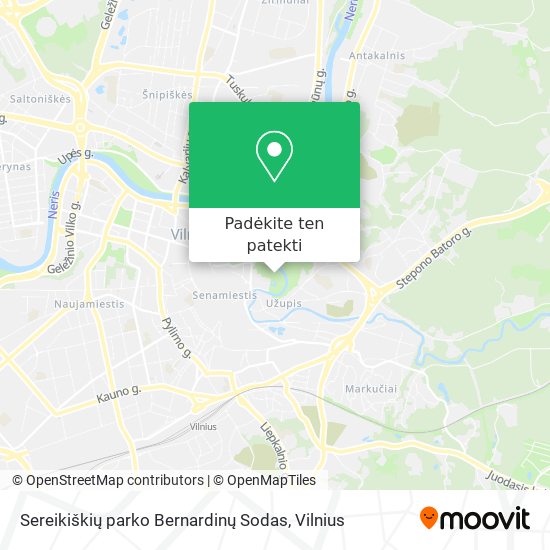 Sereikiškių parko Bernardinų Sodas žemėlapis