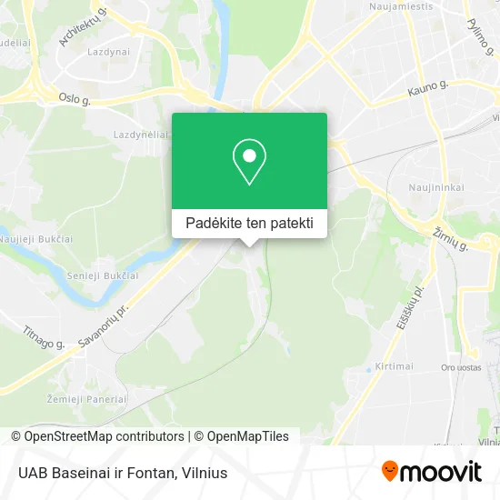 UAB Baseinai ir Fontan žemėlapis