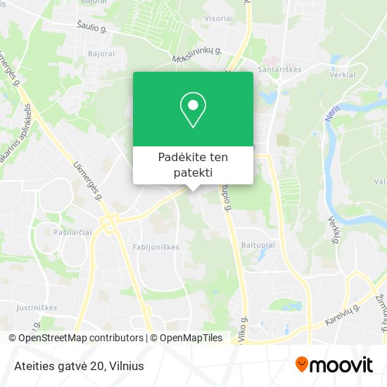 Ateities gatvė 20 žemėlapis