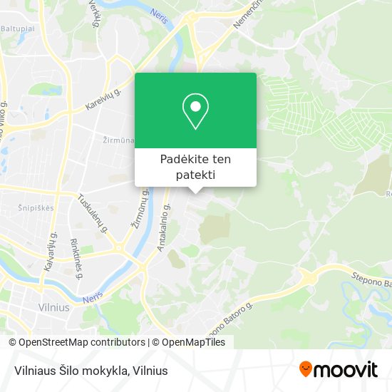 Vilniaus Šilo mokykla žemėlapis
