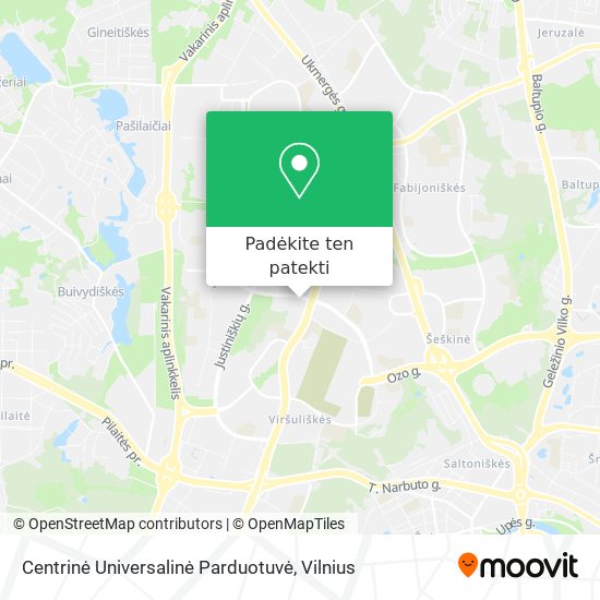 Centrinė Universalinė Parduotuvė žemėlapis