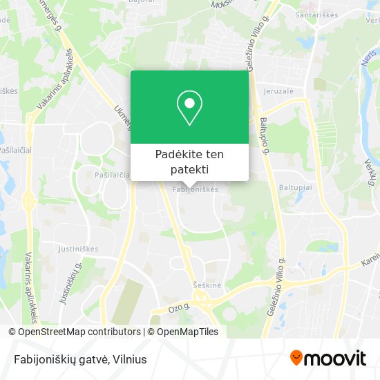 Fabijoniškių gatvė žemėlapis