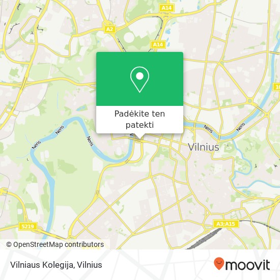 Vilniaus Kolegija žemėlapis