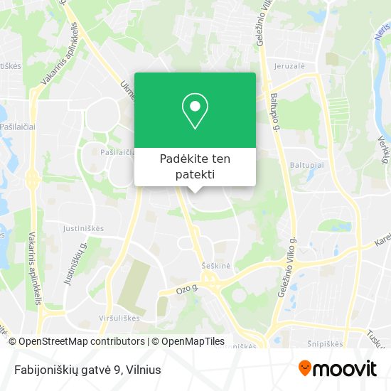 Fabijoniškių gatvė 9 žemėlapis