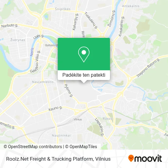Roolz.Net Freight & Trucking Platform žemėlapis