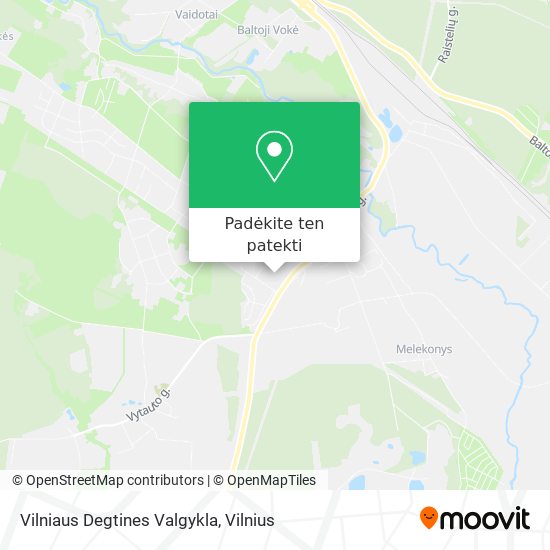 Vilniaus Degtines Valgykla žemėlapis