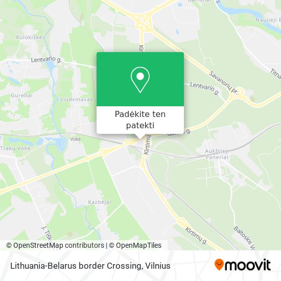 Lithuania-Belarus border Crossing žemėlapis