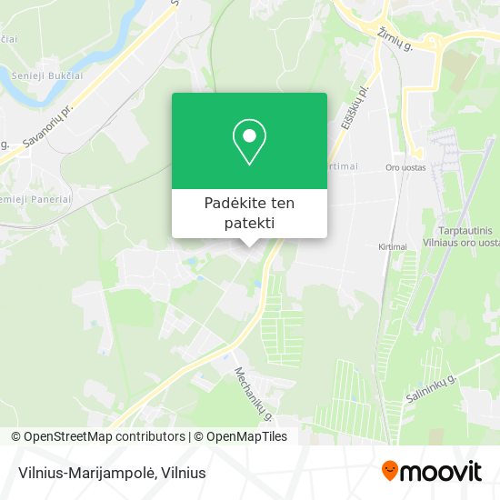 Vilnius-Marijampolė žemėlapis