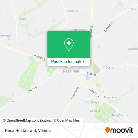 Rasa Restaurant žemėlapis