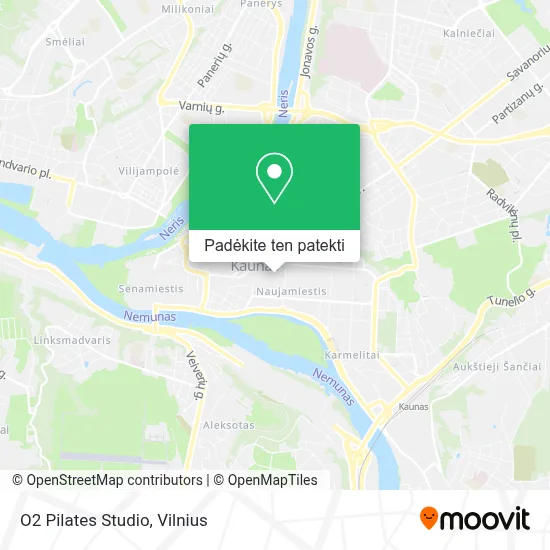 O2 Pilates Studio žemėlapis