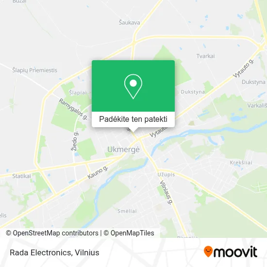 Rada Electronics žemėlapis
