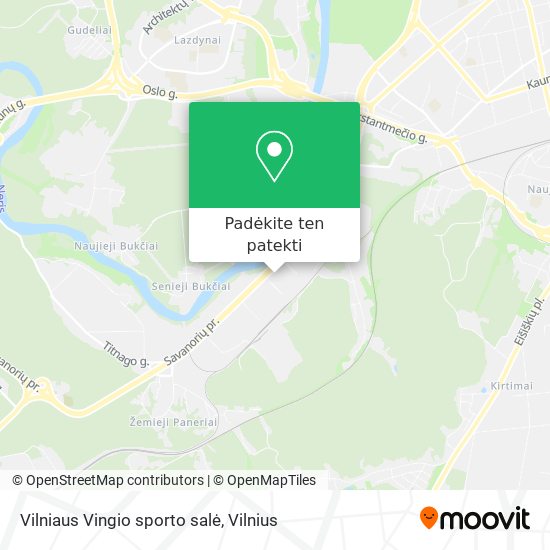 Vilniaus Vingio sporto salė žemėlapis