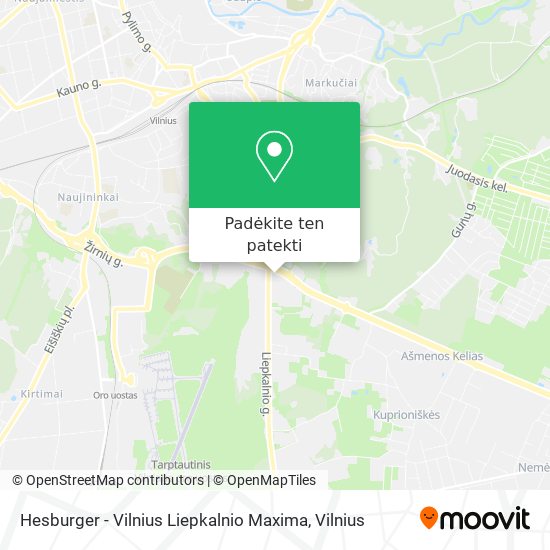 Hesburger - Vilnius Liepkalnio Maxima žemėlapis