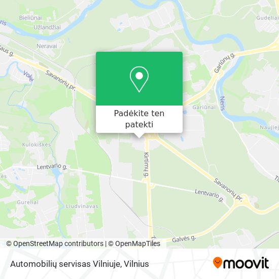 Automobilių servisas Vilniuje žemėlapis
