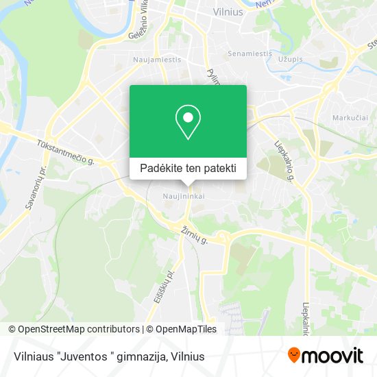Vilniaus "Juventos " gimnazija žemėlapis