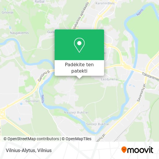 Vilnius-Alytus žemėlapis