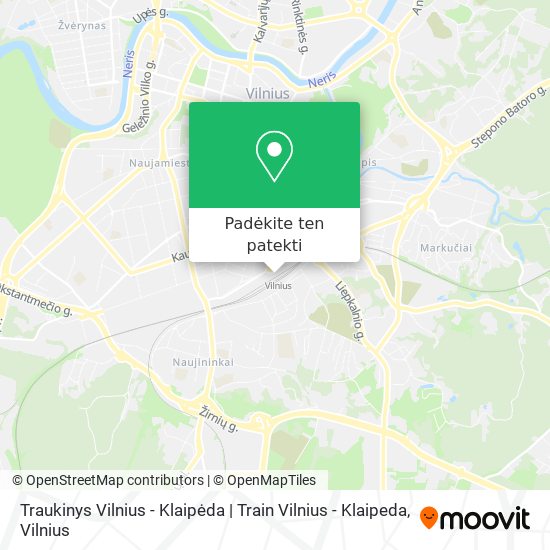 Traukinys Vilnius - Klaipėda | Train Vilnius - Klaipeda žemėlapis