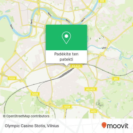 Olympic Casino Stotis žemėlapis
