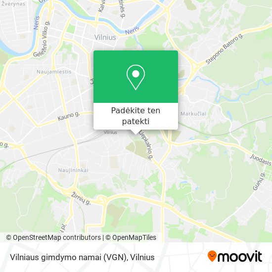Vilniaus gimdymo namai (VGN) žemėlapis