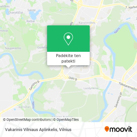 Vakarinis Vilniaus Aplinkelis žemėlapis