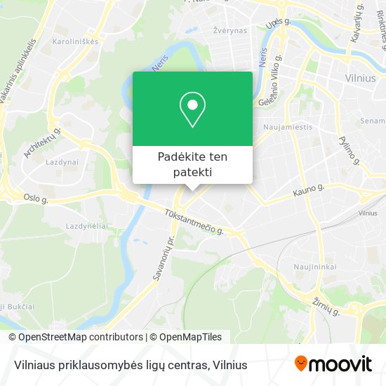 Vilniaus priklausomybės ligų centras žemėlapis