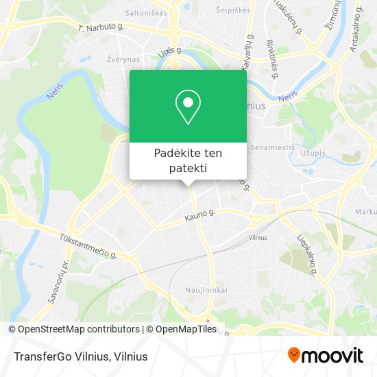 TransferGo Vilnius žemėlapis