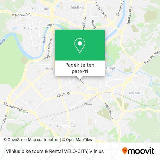 Vilnius bike tours & Rental VELO-CITY žemėlapis