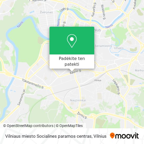 Vilniaus miesto Socialines paramos centras žemėlapis