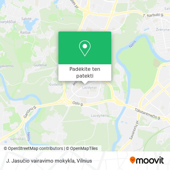 J. Jasučio vairavimo mokykla žemėlapis