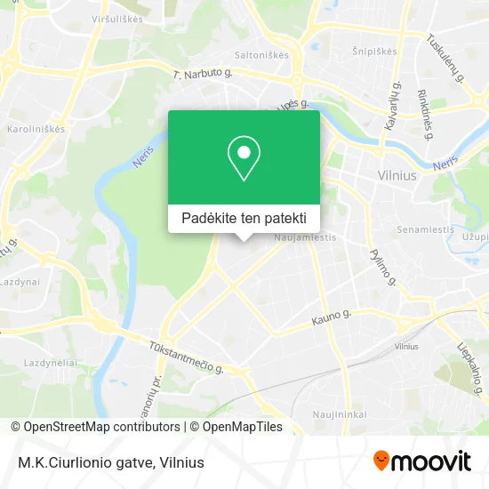 M.K.Ciurlionio gatve žemėlapis