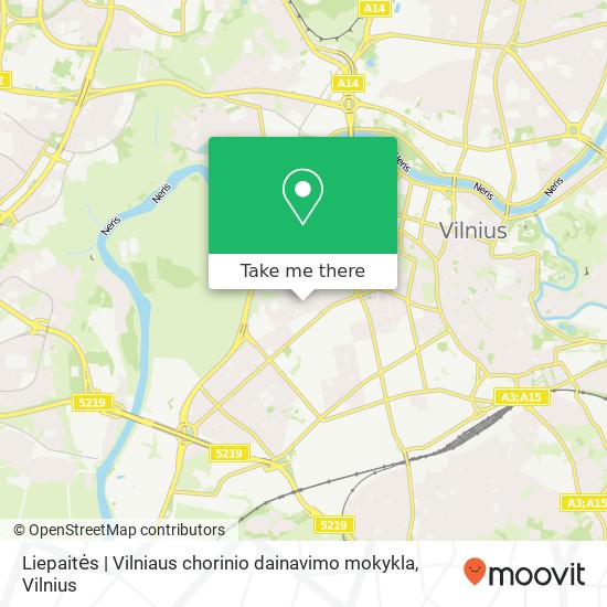 Liepaitės | Vilniaus chorinio dainavimo mokykla žemėlapis