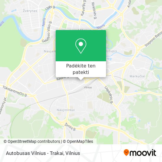Autobusas Vilnius - Trakai žemėlapis