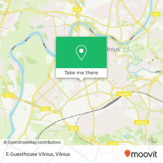E-Guesthouse Vilnius žemėlapis
