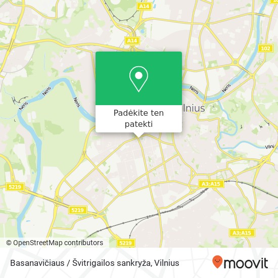 Basanavičiaus / Švitrigailos sankryža žemėlapis