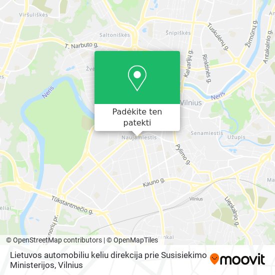 Lietuvos automobiliu keliu direkcija prie Susisiekimo Ministerijos žemėlapis