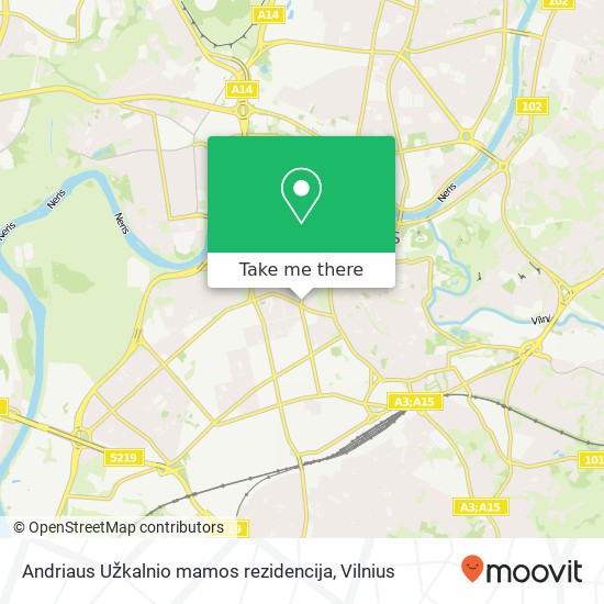 Andriaus Užkalnio mamos rezidencija žemėlapis