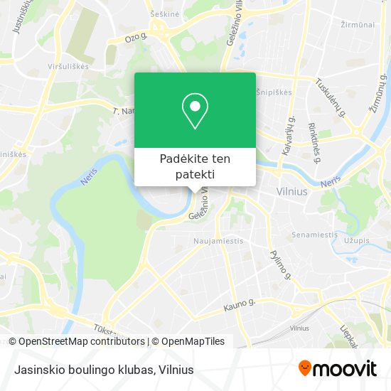 Jasinskio boulingo klubas žemėlapis