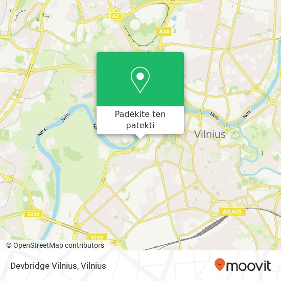 Devbridge Vilnius žemėlapis