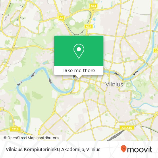 Vilniaus Kompiuterininkų Akademija žemėlapis