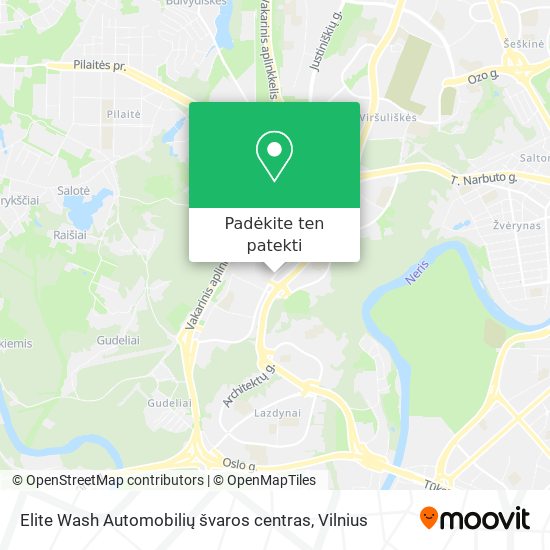 Elite Wash Automobilių švaros centras žemėlapis