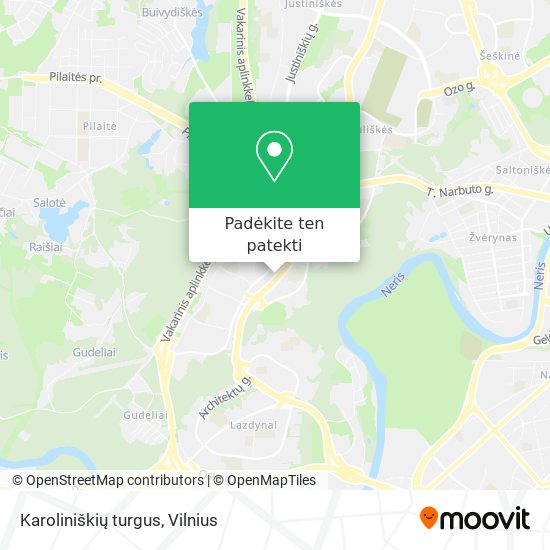 Karoliniškių turgus žemėlapis