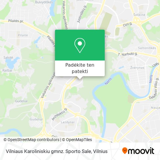 Vilniaus Karoliniskiu gmnz. Sporto Sale žemėlapis