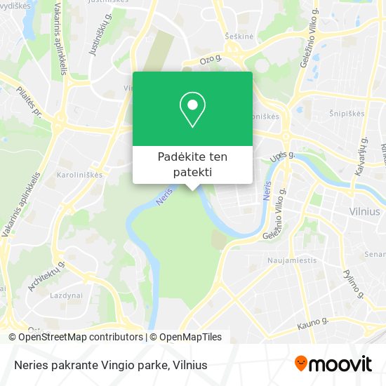 Neries pakrante Vingio parke žemėlapis