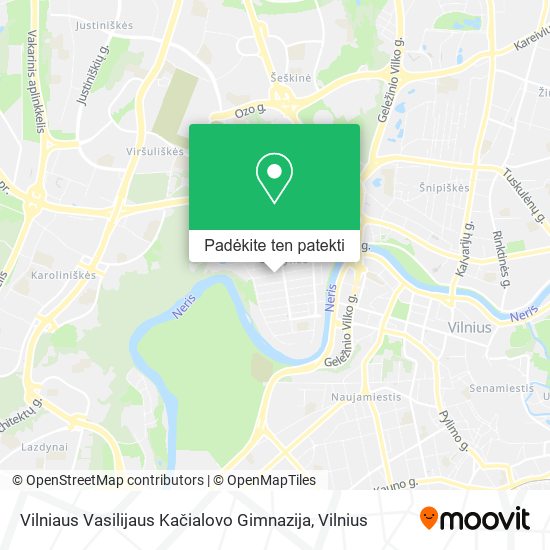 Vilniaus Vasilijaus Kačialovo Gimnazija žemėlapis