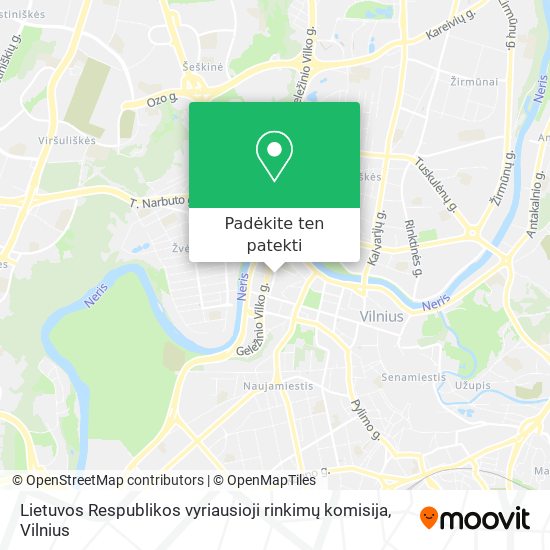 Lietuvos Respublikos vyriausioji rinkimų komisija žemėlapis