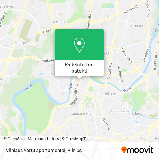 Vilniaus vartu apartamentai žemėlapis