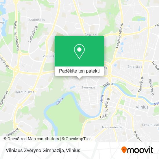 Vilniaus Žvėryno Gimnazija žemėlapis